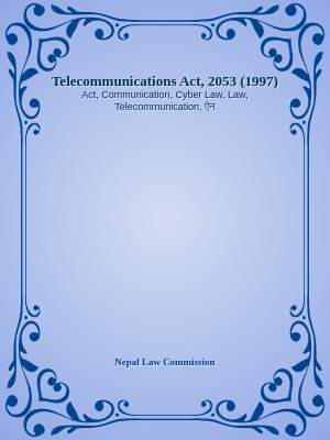 Telecommunications Act, 2053 (1997)